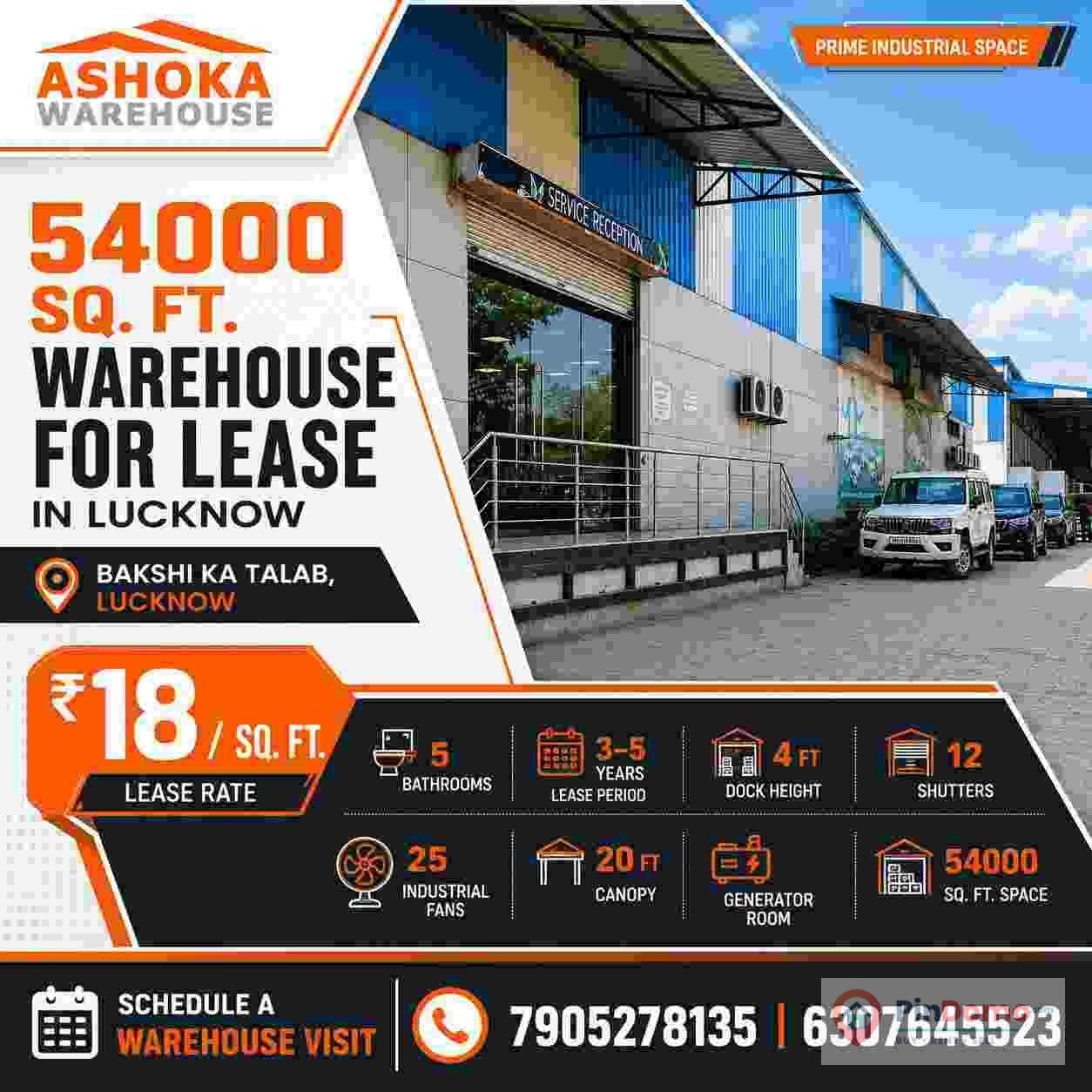 E-Commerce Warehouse Lucknow | 50000 Sq Ft Logistics & Fulfillment Center for Rent